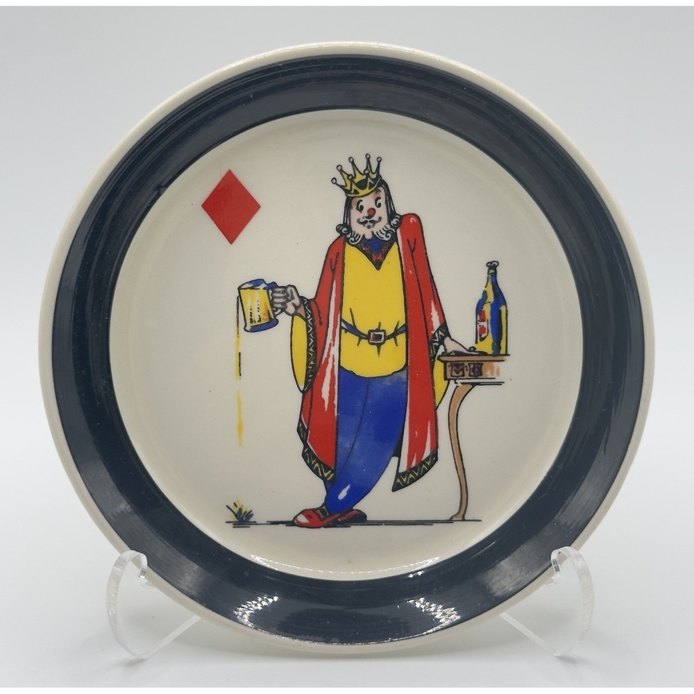 1960s English Jack of Spades Trinket Dish by Wade 4.75 in